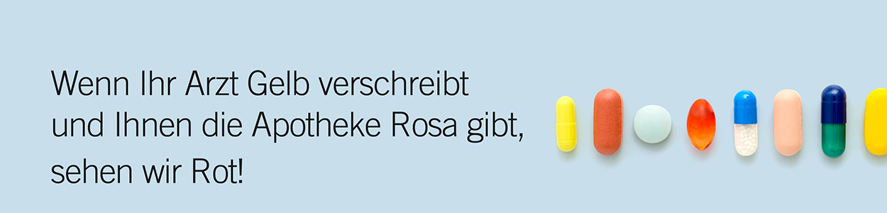 Gegen Wirkstoffverschreibung. Für Patientensicherheit.